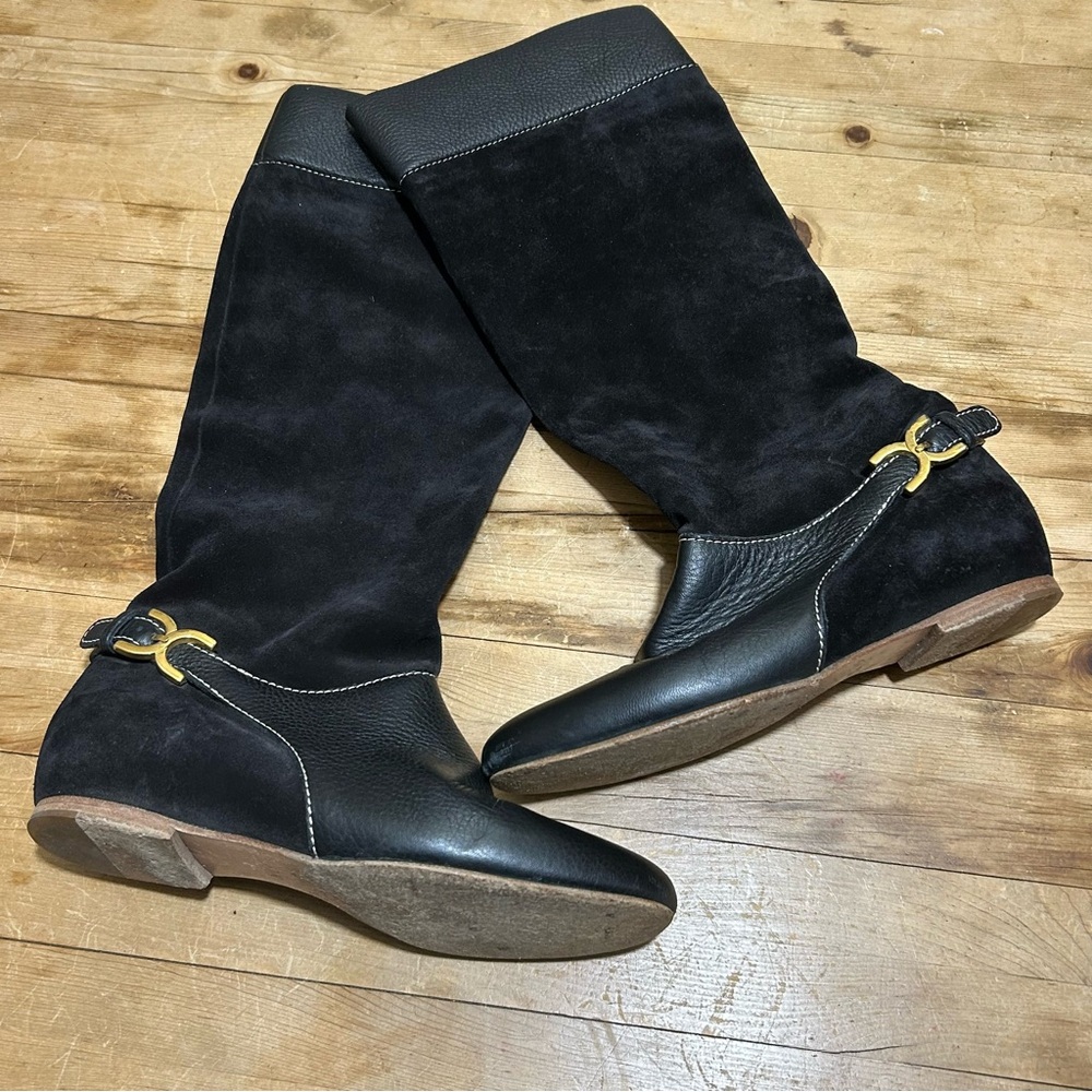 Chloe Flat Sole Equestrian Style Tall Boot 37 1/2